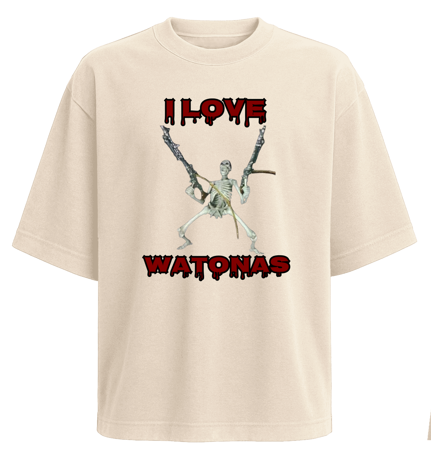 I LOVE WATONAS polera Oversize 280grs